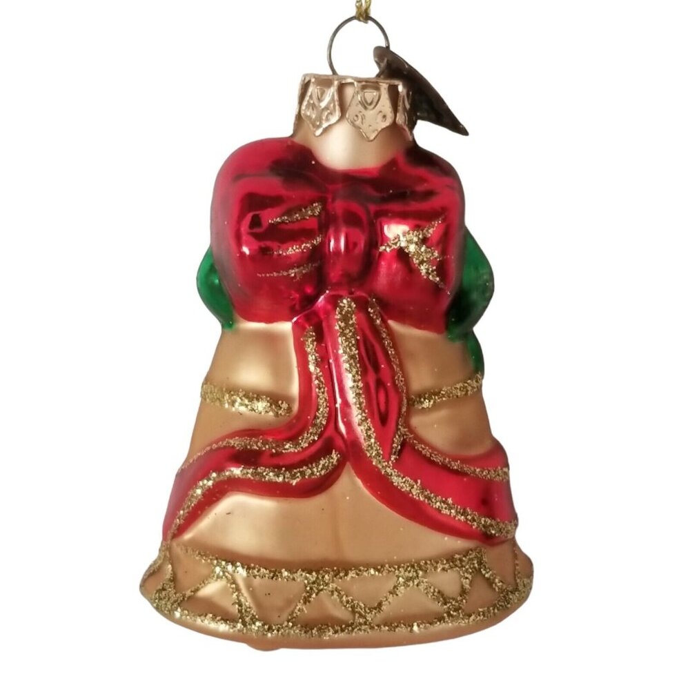 Vintage Ornament Christmas Bells Blown Glass Thomas Pacconi Holiday Collection